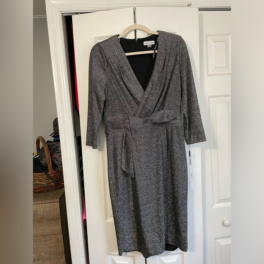 NWT Size 10 Calvin Klein GLITTER dress NEVER WORN